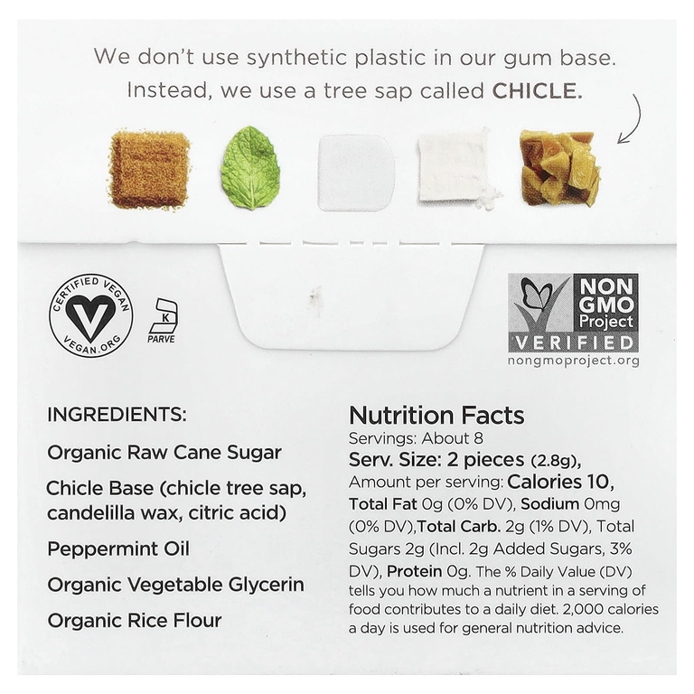 Simply Gum, Жевательная резинка, мятная, 15 штук
