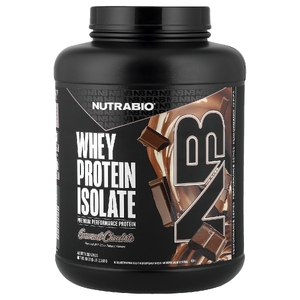 NutraBio, изолят сывороточного протеина, со вкусом изысканного шоколада, 2268 г (5 фунтов)