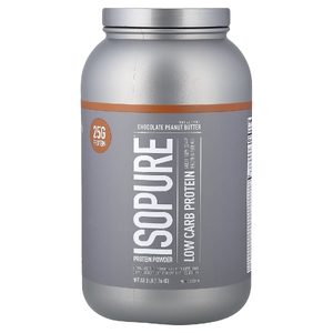 Isopure, IsoPure, Белковый порошок, Низкоуглеводный, Шоколад и арахисовое масло, 3 фунта (1,36 кг)