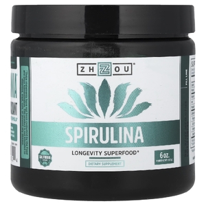 Zhou Nutrition, Спирулина, суперфуд для долголетия, 170 г (6 унций)