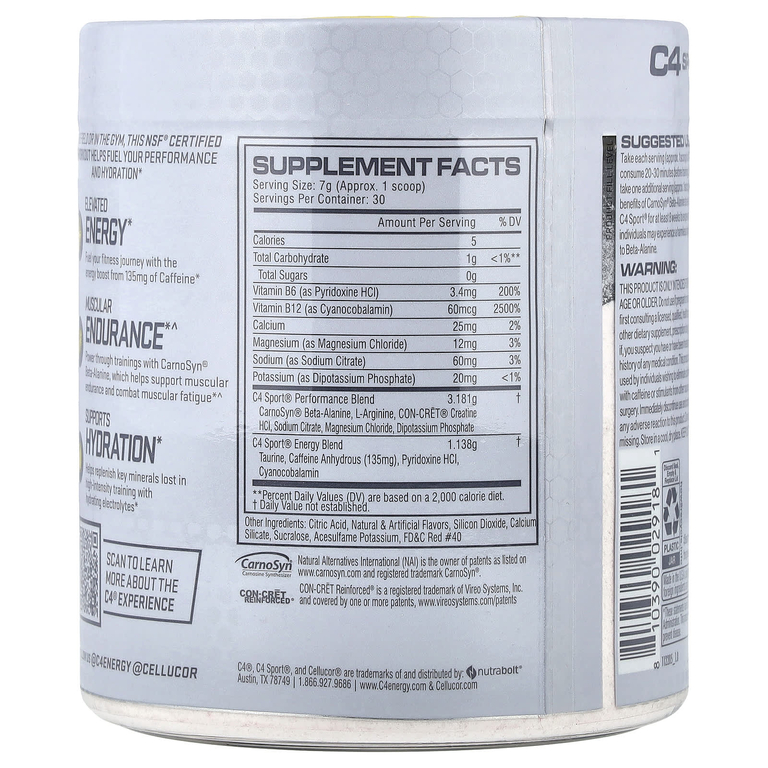 C4 / Cellucor, предтренировочный комплекс, фруктовый пунш, 210 г (7.4 унций)