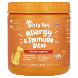 Zesty Paws, Поддержка иммунитета, для собак, для всех возрастов, баранина, 90 жевательных таблеток, 315 г (11,1 унции)