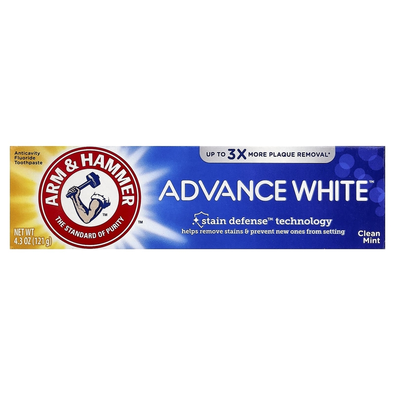 Arm & Hammer, отбеливающая зубная паста, чистый аромат мяты, 4,3 унции (121 г)