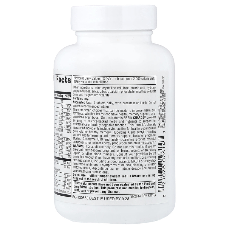 Source Naturals, поддержка когнитивных функций , 60 таблеток