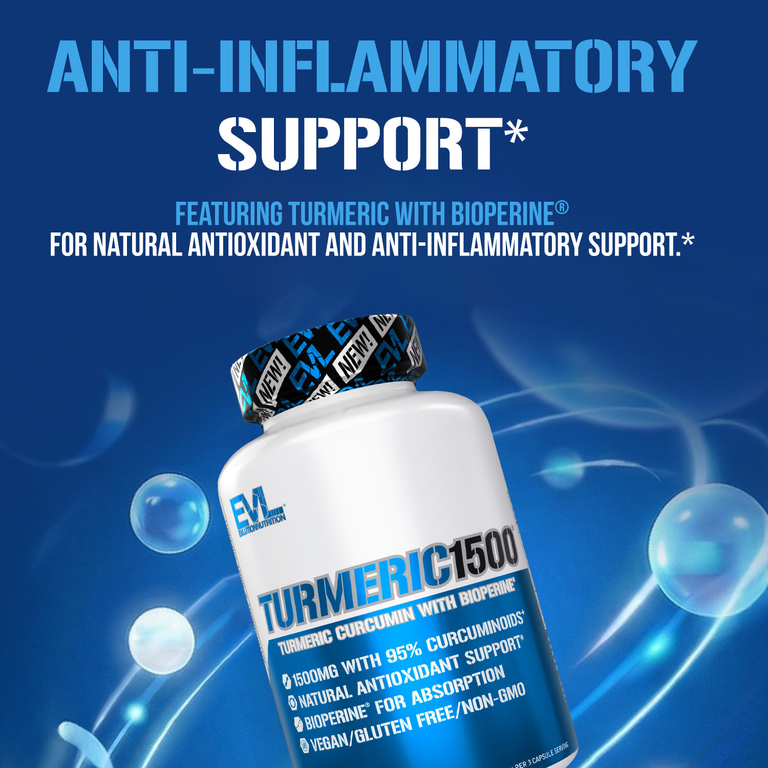 EVLution Nutrition, куркумин из куркумы, 90 растительных капсул