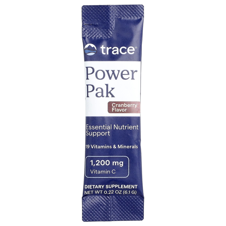Trace, Power Pak, со вкусом клюквы, 30 пакетиков по 6,1 г (0,22 унции)