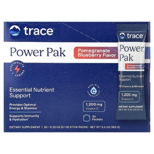 Trace, Power Pak, гранат и голубика, 30 стик-пакетов по 6,1 г (0,22 унции)