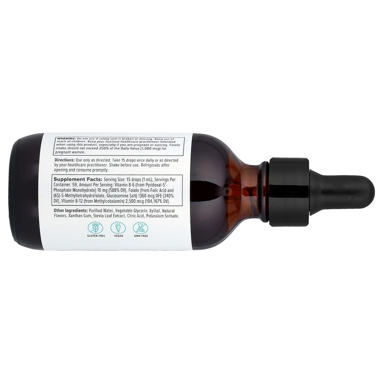 Nutra BioGenesis, витамины В6, В12 и фолат, 59 мл (2 жидк. унц.)