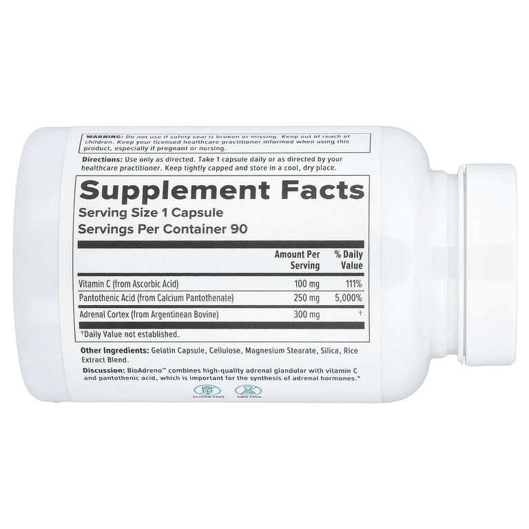 Nutra BioGenesis, комплекс для поддержки здоровой функции надпочечников, 90 капсул