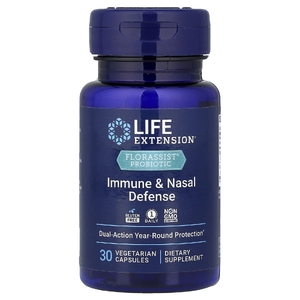 Life Extension, пробиотик, иммунная и назальная защита, 30 вегетарианских капсул