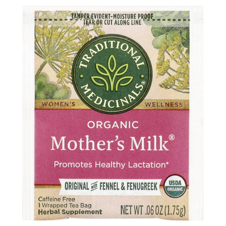 Traditional Medicinals, оригинальный чай с фенхелем и пажитником, без кофеина, 32 чайных пакетика в упаковке, 56 г (1,98 унции)