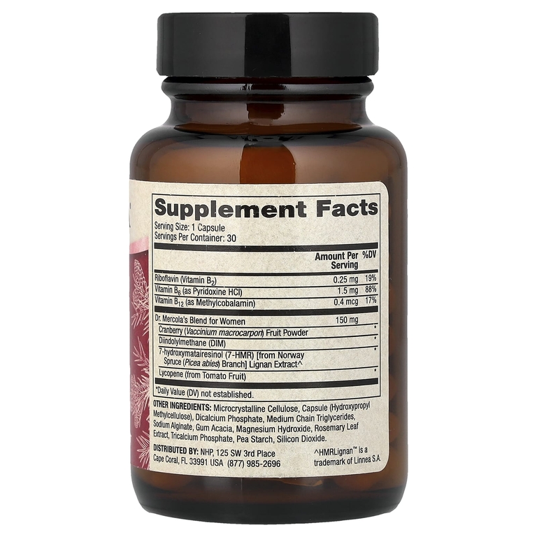 Dr. Mercola, Лигнаны с ликопином, 30 капсул