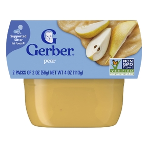 Gerber, 1st Foods®, поддерживаемый сок, со вкусом груши, 2 шт. в упаковке, 56 г (2 унции) (Товар снят с продажи) 