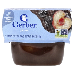 Gerber, детское питание, со вкусом чернослива, 2 шт. по 56 г (2 унции)