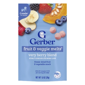 Gerber, снек для детей от 8 месяцев, ягодная смесь, 28 г (1 унция)