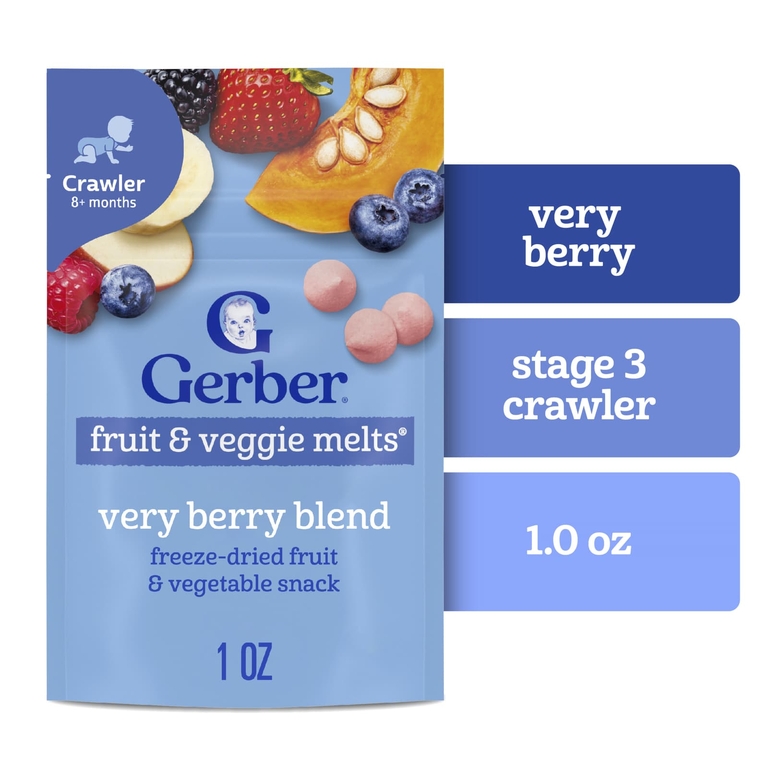 Gerber, снек для детей от 8 месяцев, ягодная смесь, 28 г (1 унция)