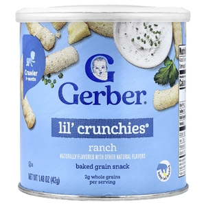 Gerber, снек из запеченных злаков, для детей от 8 месяцев, ранчо, 42 г (1,48 унции)