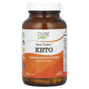 Pure Essence, добавка с пищеварительными ферментами для тех, кто соблюдает кетогенную диету, 90 растительных капсул