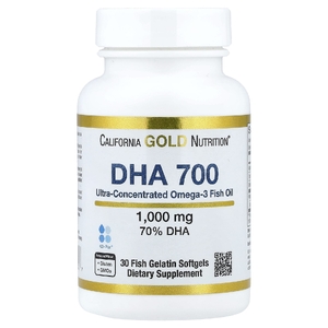 California Gold Nutrition, ДГК 700, рыбий жир, 30 капсул из рыбьего желатина