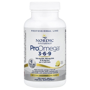Nordic Naturals, омега-3-6-9, лимон, 120 желатиновых капсул