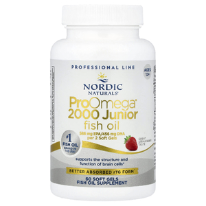 Nordic Naturals, омега-3 2000 для детей и взрослых, клубника, 60 желатиновых капсул