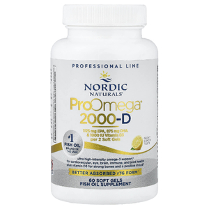 Nordic Naturals, омега-3 2000 с витамином Д, Лимон, 60 желатиновых капсул