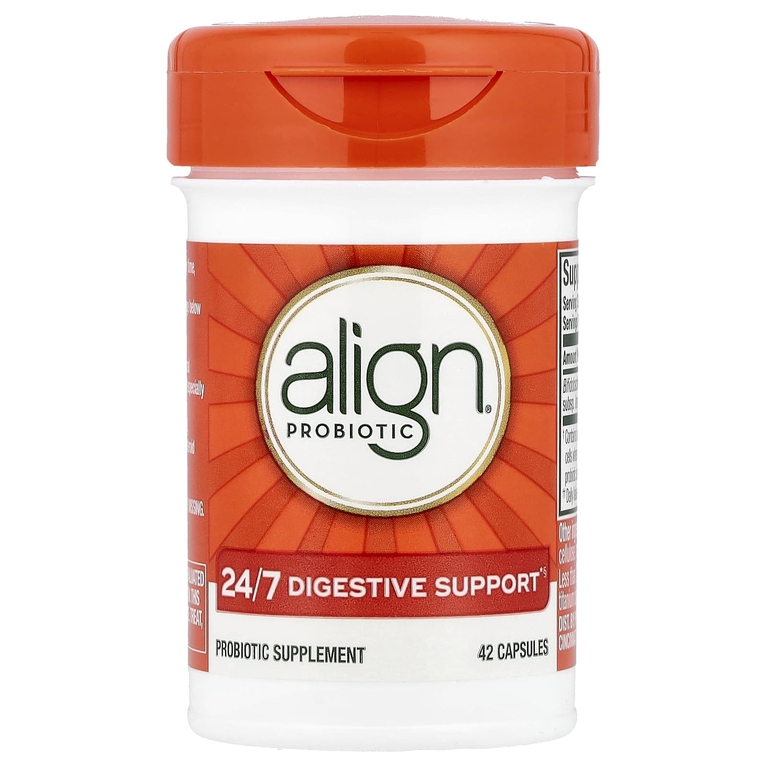 Align Probiotics, поддержка пищеварения 24/7, 42 капсулы (10 мг в 1 капсуле)
