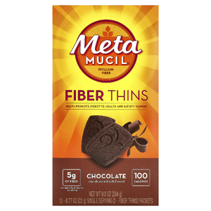 Metamucil, снек с клетчаткой, шоколад, 12 пакетиков, 22 г (0,77 унции) каждый