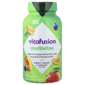 VitaFusion, жевательные мультивитамины, со вкусом ягод, персика и апельсина, 150 жевательных таблеток