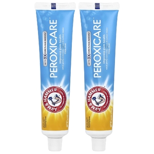 Arm & Hammer, зубная паста против кариеса с фтором, чистая мята, двойная упаковка, 170 г (6,0 унций) каждая