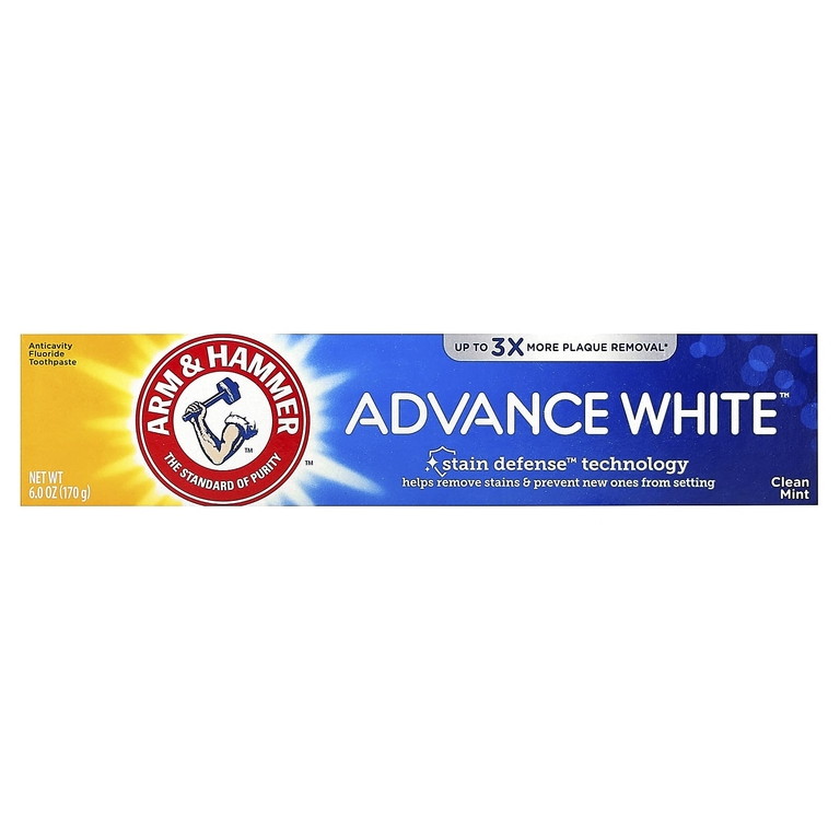 Arm & Hammer, зубная паста с фторидом отбеливающая против кариеса, чистая мята, 170 г (6 унций)