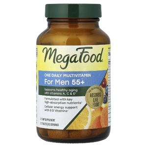 MegaFood, мультивитамины для мужчин старше 55 лет, одна мультивитаминная добавка, 60 таблеток