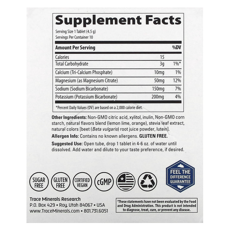 Trace, TM Sport, Max-Hydrate Endurance, шипучие таблетки для пополнения электролитов, со вкусом цитрусовых, 8 туб, по 10 таблеток в каждой (Товар снят с продажи) 