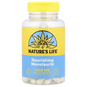 Nature's Life, питательный монолаурин, 90 капсул (500 мг в 1 капсуле)