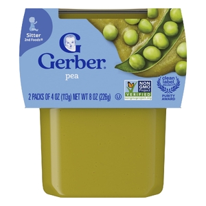 Gerber, Natural for Baby, 2nd Foods®, гороховый продукт, 2 пакетика по 113 г (4 унции)