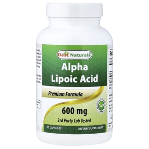 Best Naturals, альфа-липоевая кислота, 600 мг, 120 капсул