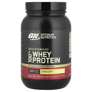 Optimum Nutrition, сывороточный протеин, со вкусом бананового крема, 907 г (2 фунта)