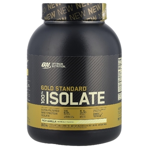 Optimum Nutrition, изолят сывороточного протеина, со вкусом ванили, 1,32 кг (2,91 фунта)