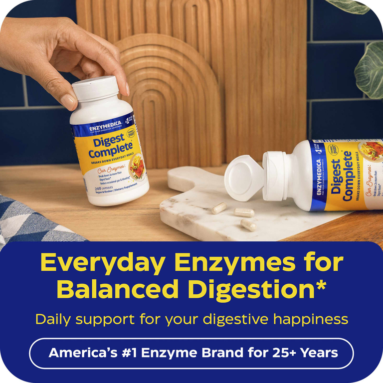 Enzymedica, полная формула пищеварительных ферментов, 240 капсул