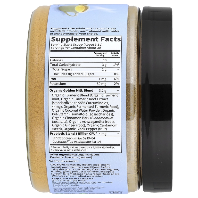Garden of Life, Organics, Golden Milk, восстановление и питание, 105 г (3,7 унции)