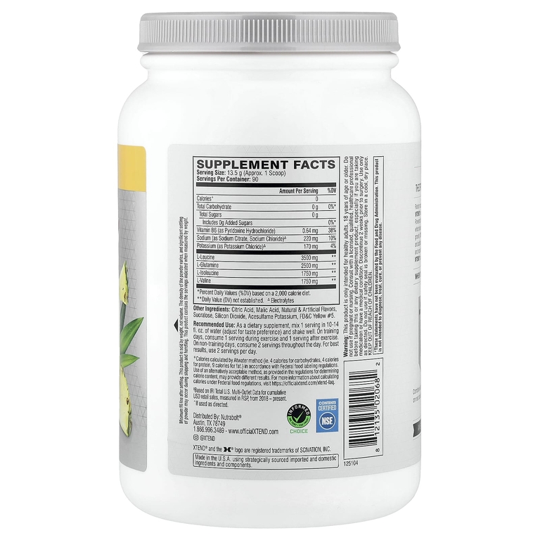 XTEND, добавка с 7 г BCAA, со вкусом тропических фруктов, 1,22 кг (2,68 фунта)