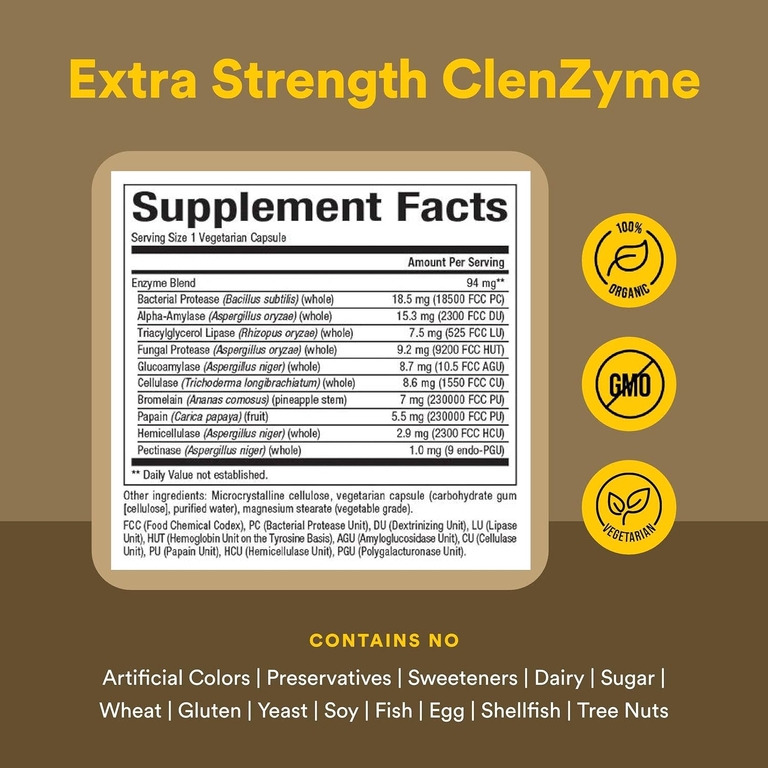 Natural Factors, ClenZyme, 90 вегетарианских капсул