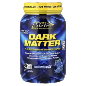 MHP, DARK MATTER, ускоритель роста мышц после тренировки, голубая малина, 1560 г (3,44 фунта)