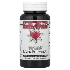 Kroeger Herb Co, растительный комплекс для здоровья печени, 100 вегетарианских капсул