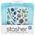 Stasher, Aqua, многоразовый силиконовый контейнер для еды, удобный размер для бутербродов, средний, 450 мл (15 жидк. унций)