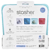 Stasher, Aqua, многоразовый силиконовый контейнер для еды, удобный размер для бутербродов, средний, 450 мл (15 жидк. унций)