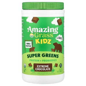 Amazing Grass, Kidz Super Greens, протеин и пробиотики, шоколад, 285 г (10 унций)