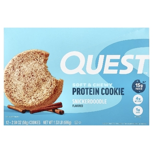 Quest Nutrition, протеиновое печенье, со вкусом печенья сникердудл, 12 шт по 58 г (2,04 унции)
