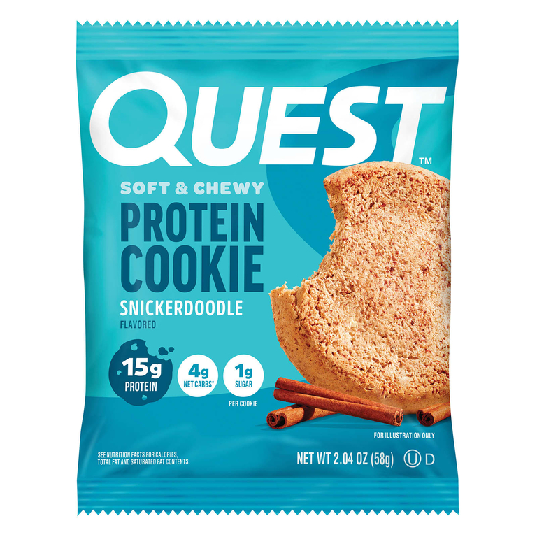 Quest Nutrition, протеиновое печенье, со вкусом печенья сникердудл, 12 шт по 58 г (2,04 унции)