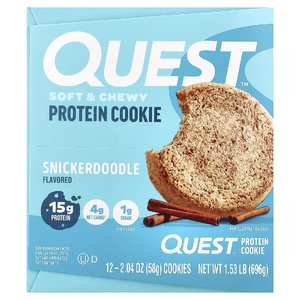Quest Nutrition, протеиновое печенье, со вкусом печенья сникердудл, 12 шт по 58 г (2,04 унции)